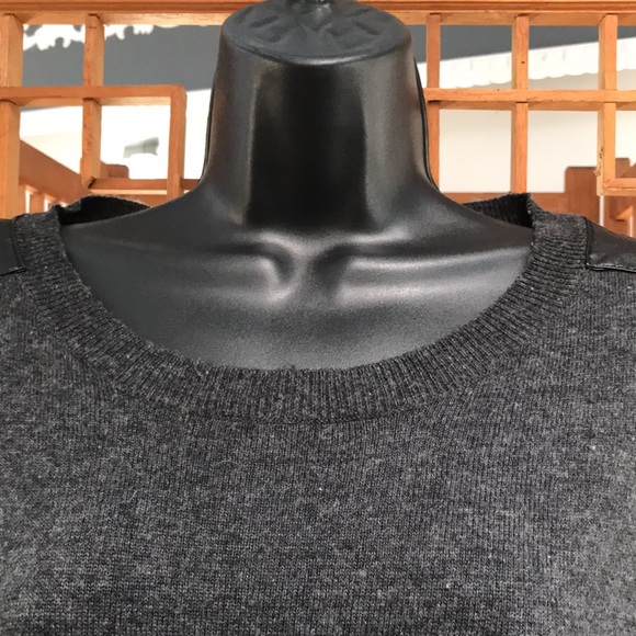 Fashion to Figure size 3X sweater with faux leather shoulder and back details. - Picture 3 of 8